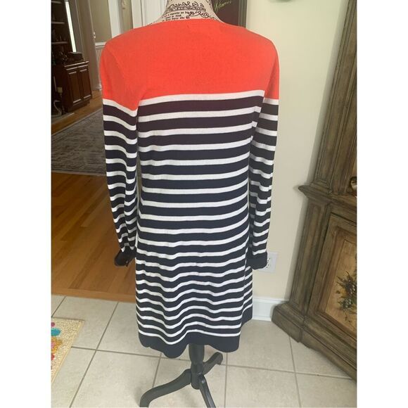 Banana Republic Stripped Navy Blue Dress - Picture 3 of 9